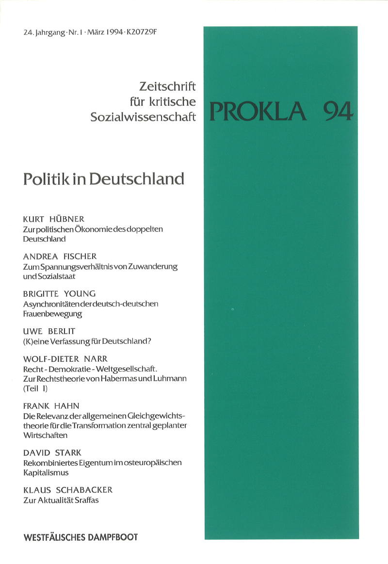 					Ansehen Bd. 24 Nr. 94 (1994): Politik in Deutschland
				