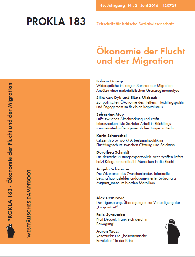 					Ansehen Bd. 46 Nr. 183 (2016): Ökonomie der Flucht und der Migration
				