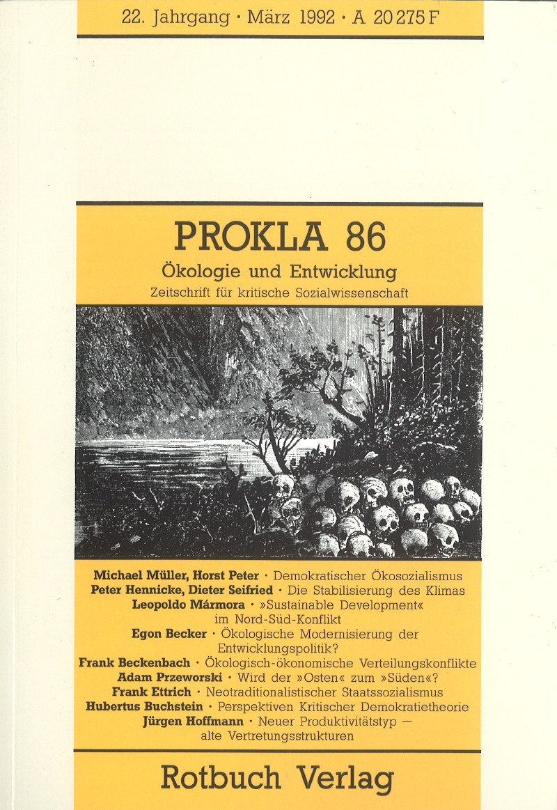 					Ansehen Bd. 22 Nr. 86 (1992): Ökologie  und  Entwicklung
				