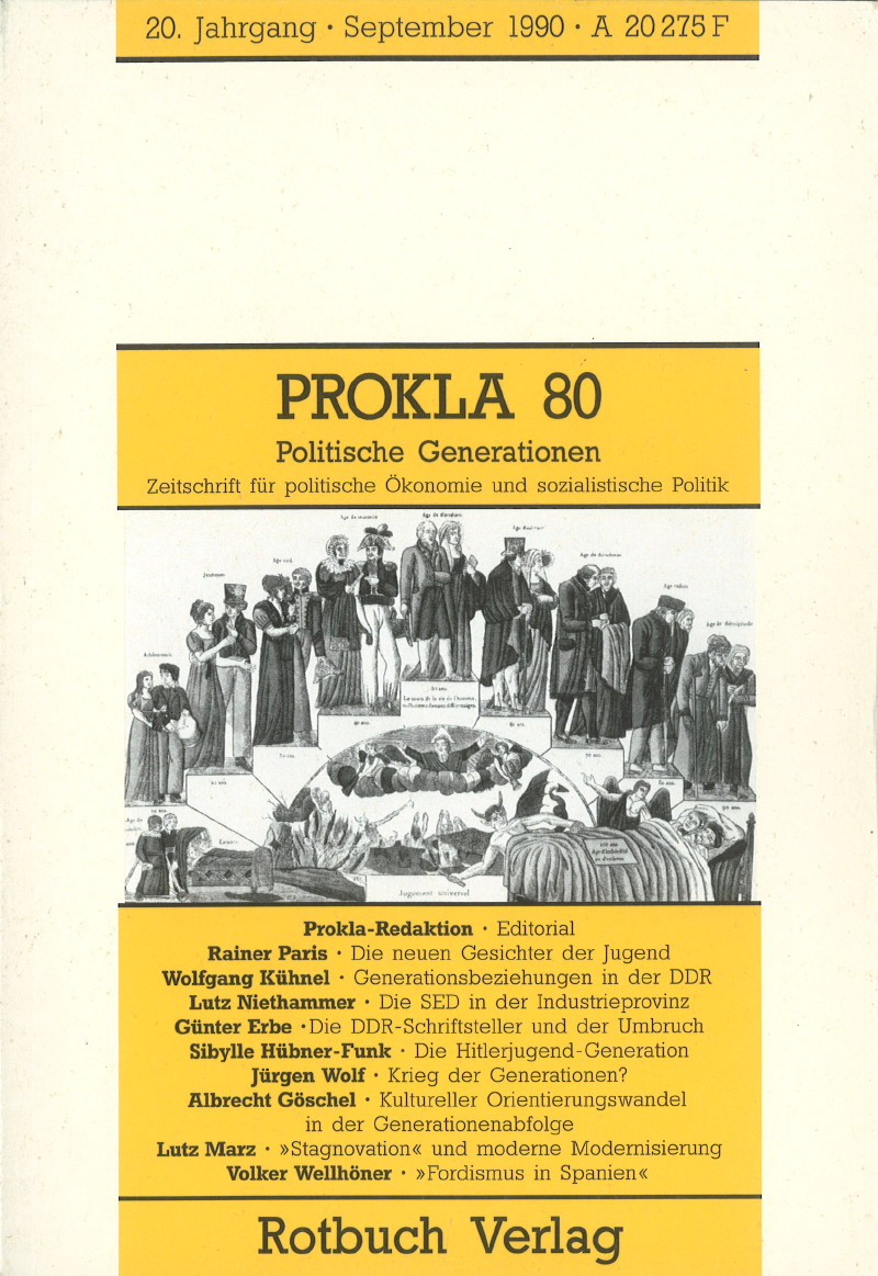 					Ansehen Bd. 20 Nr. 80 (1990): Politische Generationen
				