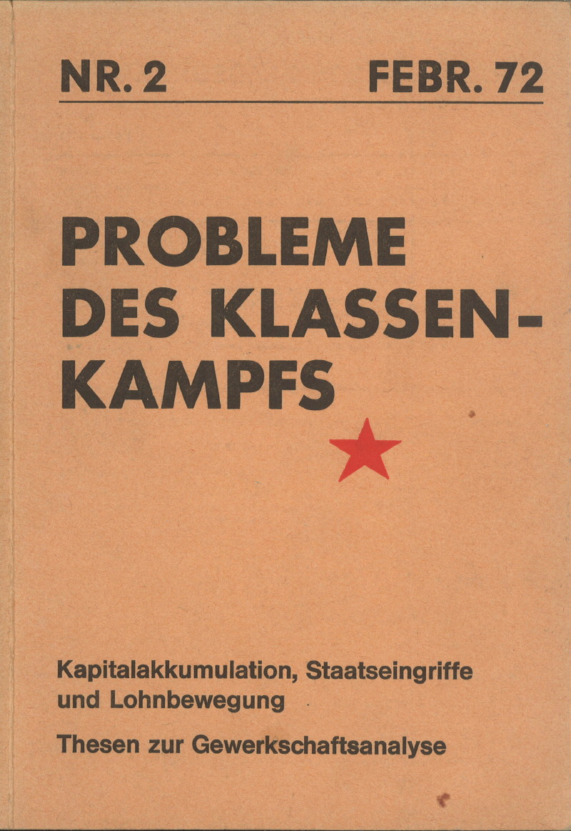 					Ansehen Bd. 2 Nr. 2 (1972): Probleme des Klassenkampfes
				