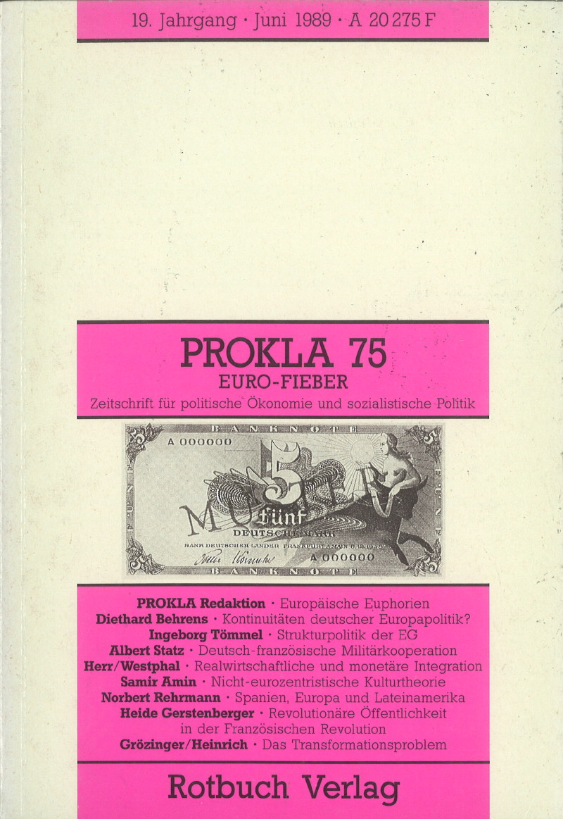 					Ansehen Bd. 19 Nr. 75 (1989): Euro-Fieber
				