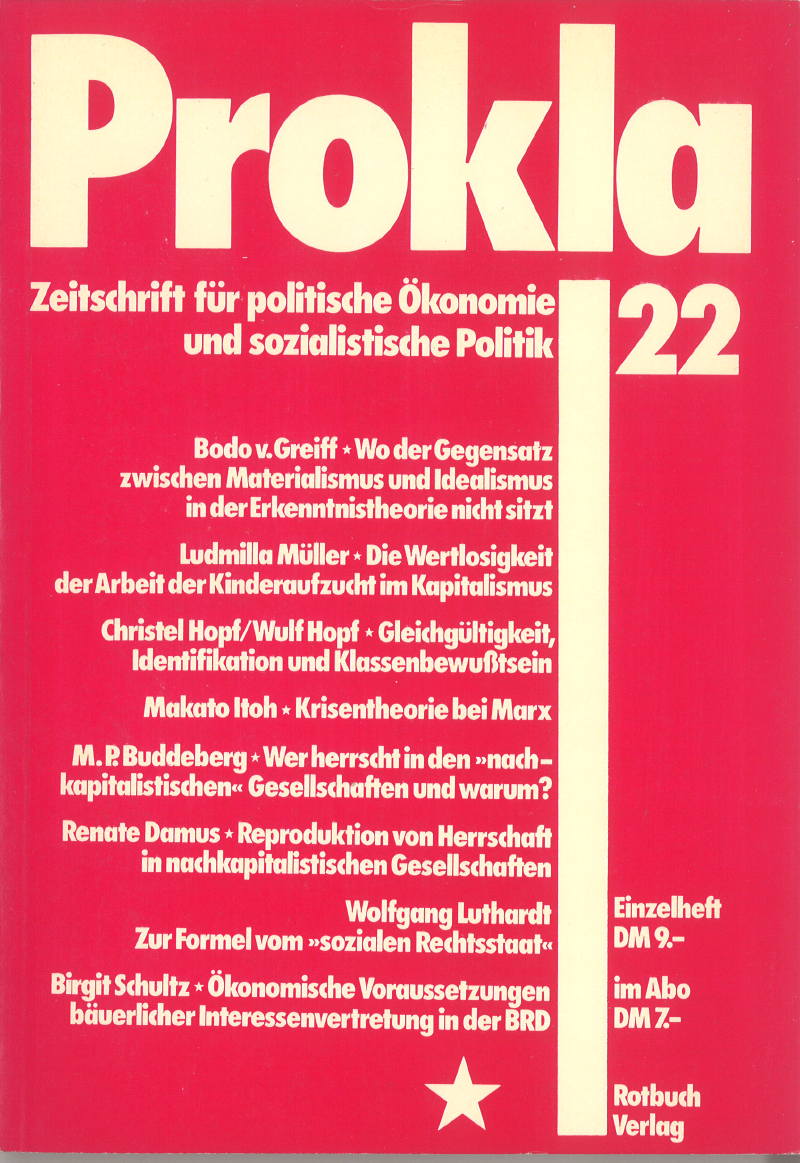 					Ansehen Bd. 6 Nr. 22 (1976): Probleme des Klassenkampfs
				