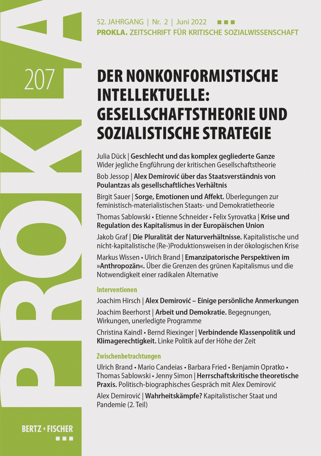 Titel der PROKLA 207