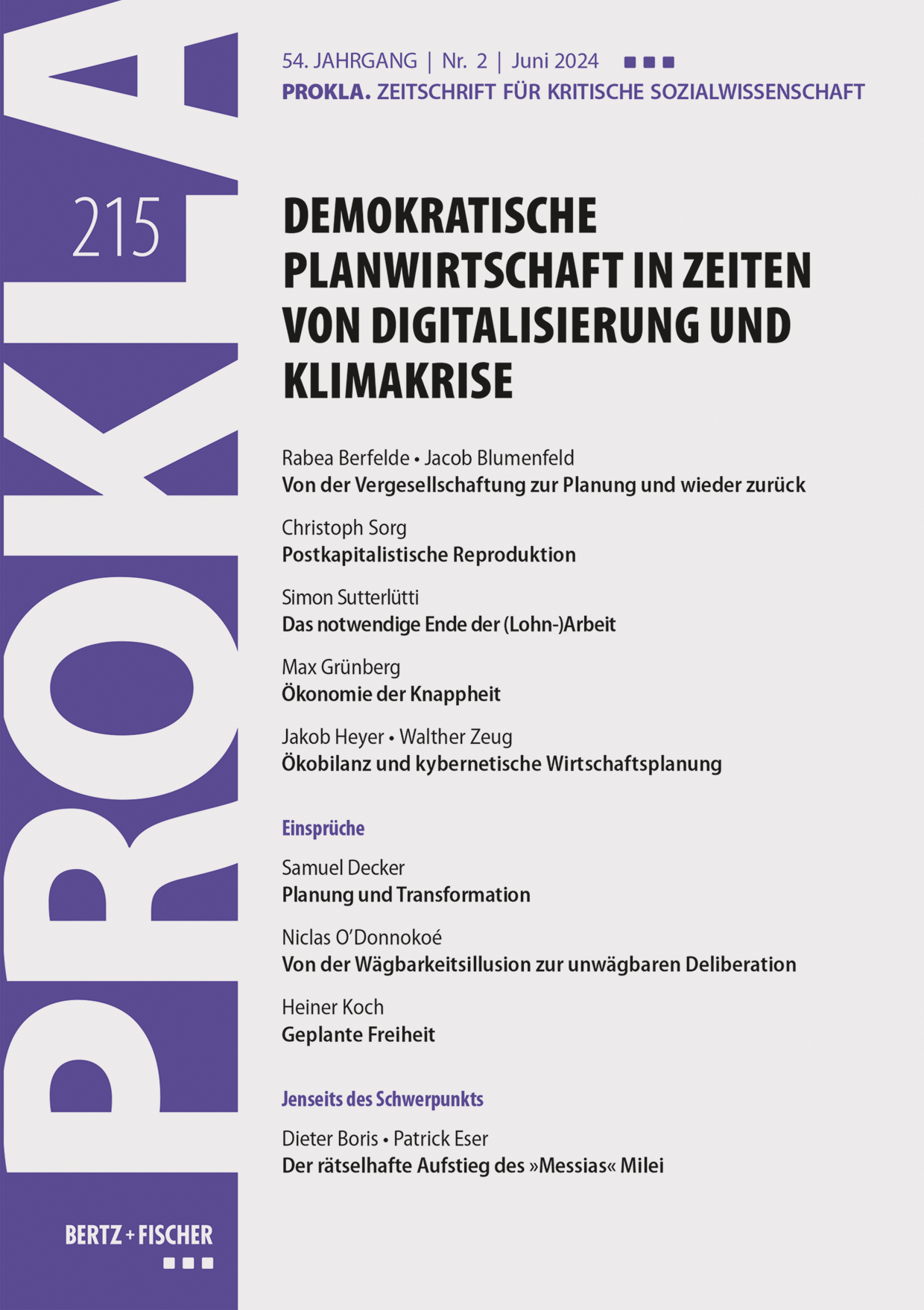 					Ansehen Bd. 54 Nr. 215 (2024): Demokratische Planwirtschaft in Zeiten von Digitalisierung und Klimakrise
				