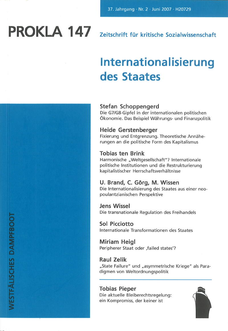 					Ansehen Bd. 37 Nr. 147 (2007): Internationalisierung des Staates
				