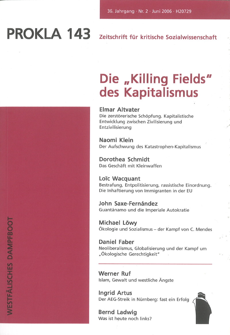					Ansehen Bd. 36 Nr. 143 (2006): Die "Killing Fields" des Kapitalismus
				