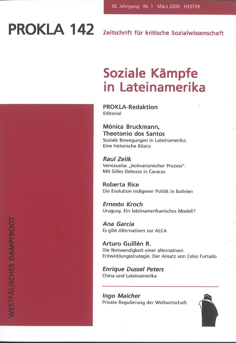 					Ansehen Bd. 36 Nr. 142 (2006): Soziale Kämpfe in Lateinamerika
				