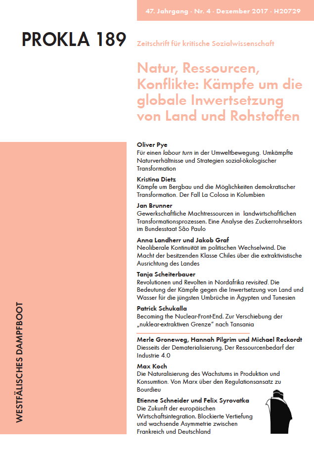 					Ansehen Bd. 47 Nr. 189 (2017): Natur, Ressourcen, Konflikte: Kämpfe um die globale Inwertsetzung von Land und Rohstoffen
				