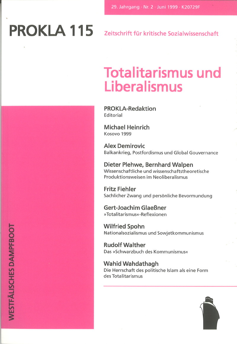 					Ansehen Bd. 29 Nr. 115 (1999): Totalitarismus und Liberalismus
				